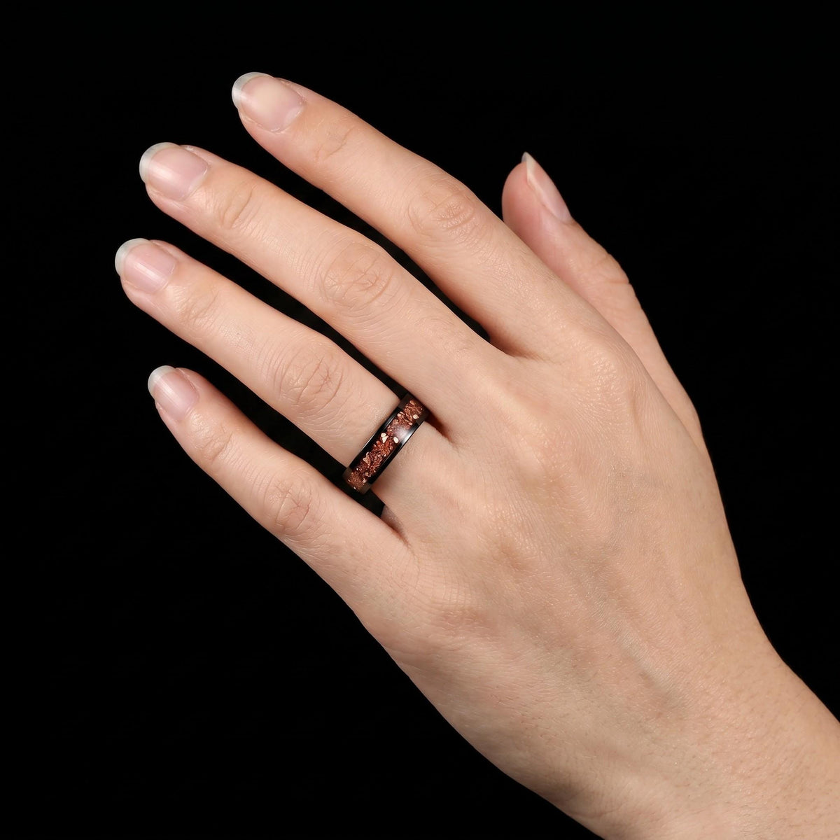 Morganite ring, black tungsten ring, mens wedding band, womens wedding ring, anniversary gift, comfort fit, 4mm ring, 8mm rin