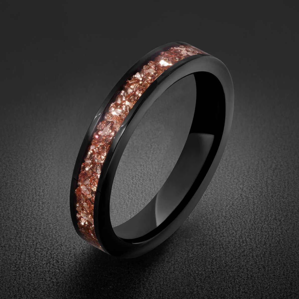 Morganite ring, black tungsten ring, mens wedding band, womens wedding ring, anniversary gift, comfort fit, 4mm ring, 8mm rin