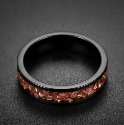 Morganite ring, black tungsten ring, mens wedding band, womens wedding ring, anniversary gift, comfort fit, 4mm ring, 8mm rin