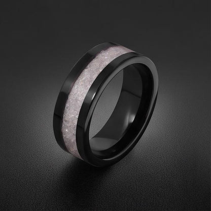 Black Tungsten Moonstone Ring for Men ~ Moonstone Wedding Band, Comfort Fit (4mm, 8mm) ~ Tungsten Carbide Couple Ring ~ Promi