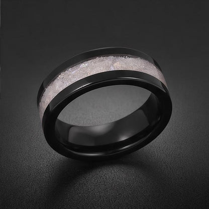 Black Tungsten Moonstone Ring for Men ~ Moonstone Wedding Band, Comfort Fit (4mm, 8mm) ~ Tungsten Carbide Couple Ring ~ Promi