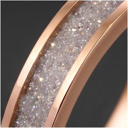 Moonstone Ring, Rose Gold Tungsten Ring, Rose Gold Wedding Ring, Mens Wedding Band, Womens Ring, Anniversary Ring, Engagement