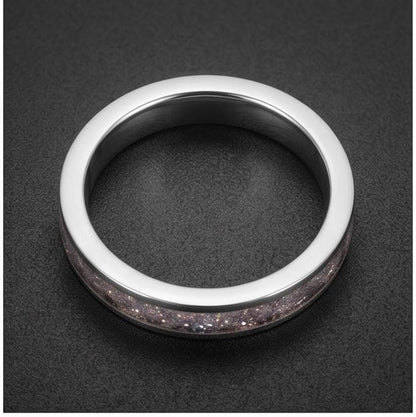 Moonstone Mens Wedding Band ~ Tungsten Carbide Ring ~ Silver Wedding Jewelry (4mm & 8 mm) ~ Anniversary Wedding Ring ~ Elegan