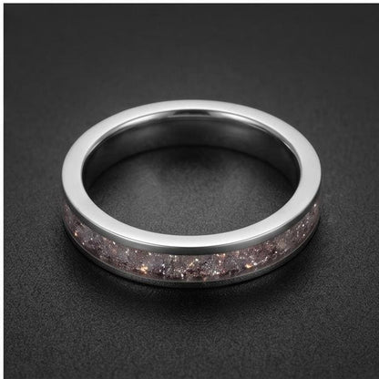 Moonstone Mens Wedding Band ~ Tungsten Carbide Ring ~ Silver Wedding Jewelry (4mm & 8 mm) ~ Anniversary Wedding Ring ~ Elegan