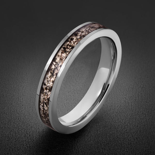 Rutilated Quartz Ring, Silver Tungsten Ring, Silver Wedding Ring, Mens Wedding Band, Womens Ring, Anniversary Ring, Engagemen
