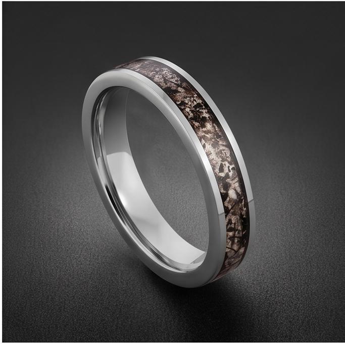 Rutilated Quartz Ring, Silver Tungsten Ring, Silver Wedding Ring, Mens Wedding Band, Womens Ring, Anniversary Ring, Engagemen