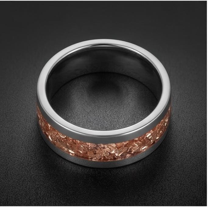 Morganite Ring, Silver Tungsten Ring, Mens Wedding Band, Womens Wedding Ring, Anniversary Gift, Comfort Fit, 4mm Ring, 8mm Ri