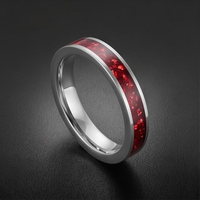 Silver Ruby Ring with Handcrafted Band | Elegant Anniversary and Birthday Gift | Vibrant Statement Jewelry for Casual or Form