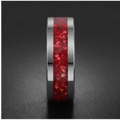 Silver Ruby Ring with Handcrafted Band | Elegant Anniversary and Birthday Gift | Vibrant Statement Jewelry for Casual or Form