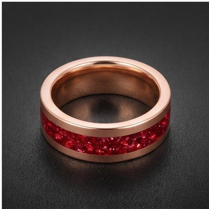 Tungsten Carbide Mens Ring ~ Rose Gold Wedding Band (4mm, 8mm) ~ Ruby Wedding Ring ~ Elegant Promise Ring ~ Engagement Gift ~