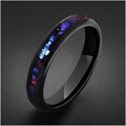 Nebula Ring, Space Ring, Galaxy Ring, Sandstone Ring, Mens Wedding Band, Womens Ring, Anniversary Ring, Engagement Ring, 4mm 