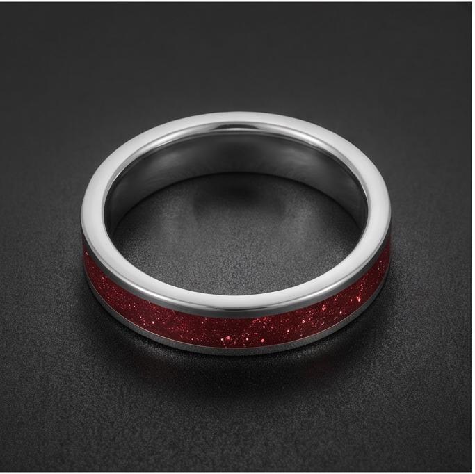 Mens Garnet Ring ~ Silver Tungsten Carbide Ring with Garnet | Deep Red Center Stone for Formal Occasions | Contemporary State