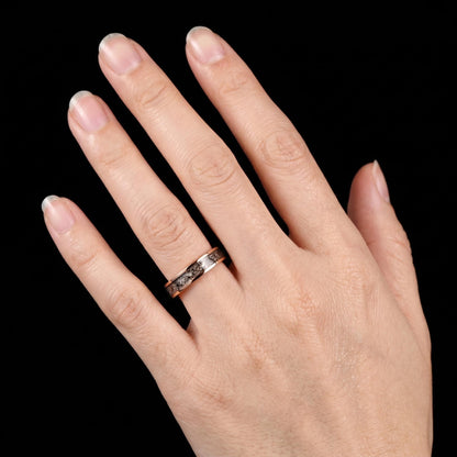 Rutilated Quartz Ring, Rose Gold Tungsten Ring, Rose gold Wedding Ring, Mens Wedding Band, Womens Ring, Anniversary Ring, Eng