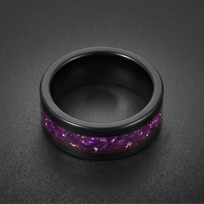 Alexandrite Ring, Black Tungsten Ring, Black Wedding Ring, Mens Wedding Band, Womens Ring, Anniversary Ring, 4mm Ring, 8mm Ri