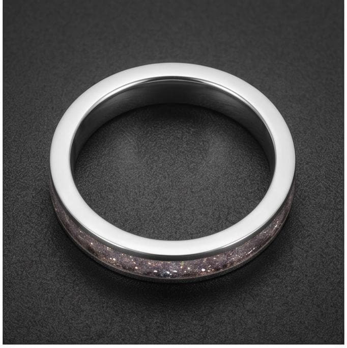Tungsten Carbide Moonstone Ring ~ Silver Wedding Band (4mm & 8mm) ~ Moonstone Mens Wedding Ring ~ Moonstone Jewelry ~ Silver 