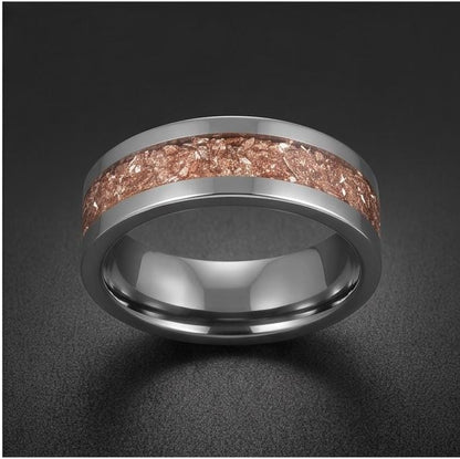 Morganite Ring, Silver Tungsten Ring, Mens Wedding Band, Womens Wedding Ring, Anniversary Gift, Comfort Fit, 4mm Ring, 8mm Ri