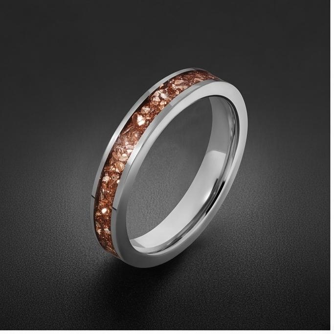 Morganite Ring, Silver Tungsten Ring, Mens Wedding Band, Womens Wedding Ring, Anniversary Gift, Comfort Fit, 4mm Ring, 8mm Ri