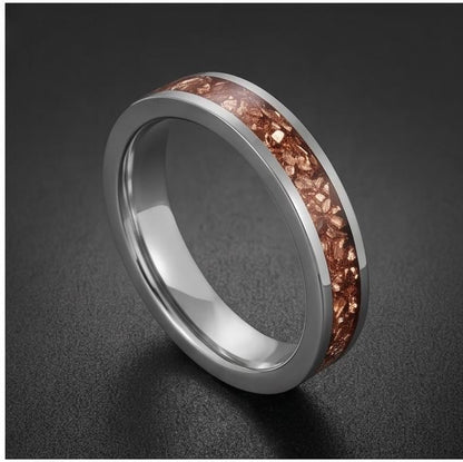 Morganite Ring, Silver Tungsten Ring, Mens Wedding Band, Womens Wedding Ring, Anniversary Gift, Comfort Fit, 4mm Ring, 8mm Ri