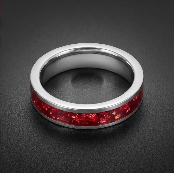 Silver Ruby Ring with Handcrafted Band | Elegant Anniversary and Birthday Gift | Vibrant Statement Jewelry for Casual or Form