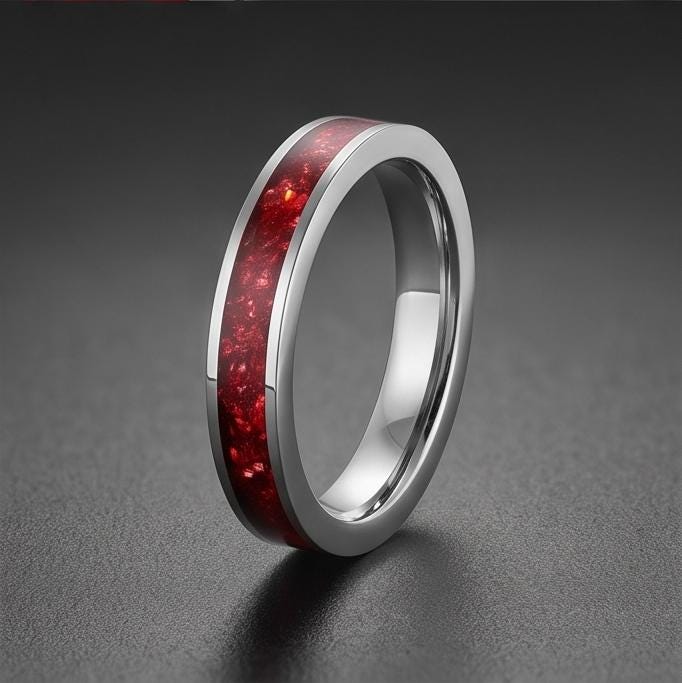 Silver Ruby Ring with Handcrafted Band | Elegant Anniversary and Birthday Gift | Vibrant Statement Jewelry for Casual or Form