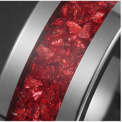 Silver Ruby Ring with Handcrafted Band | Elegant Anniversary and Birthday Gift | Vibrant Statement Jewelry for Casual or Form