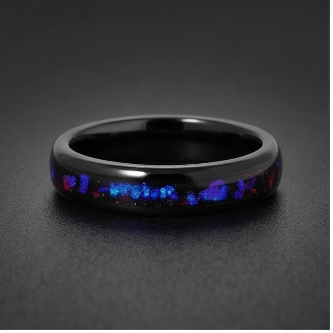 Nebula Ring, Space Ring, Galaxy Ring, Sandstone Ring, Mens Wedding Band, Womens Ring, Anniversary Ring, Engagement Ring, 4mm 