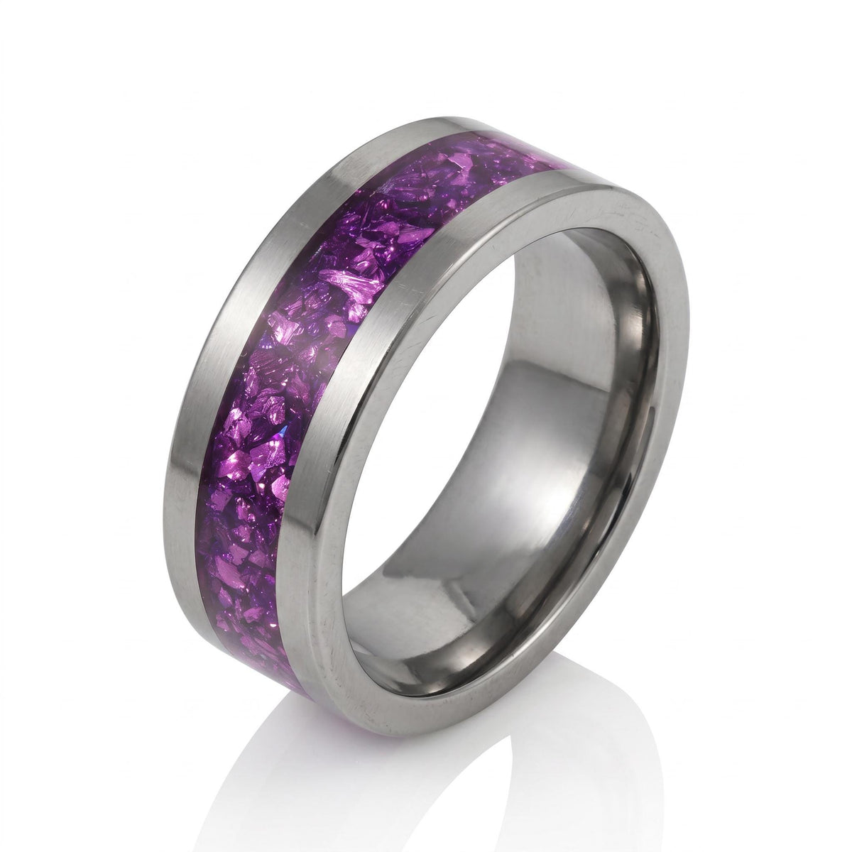 Alexandrite ring, silver tungsten ring, mens wedding band, womens wedding ring,anniversary gift,statement ring,comfort fit,4m