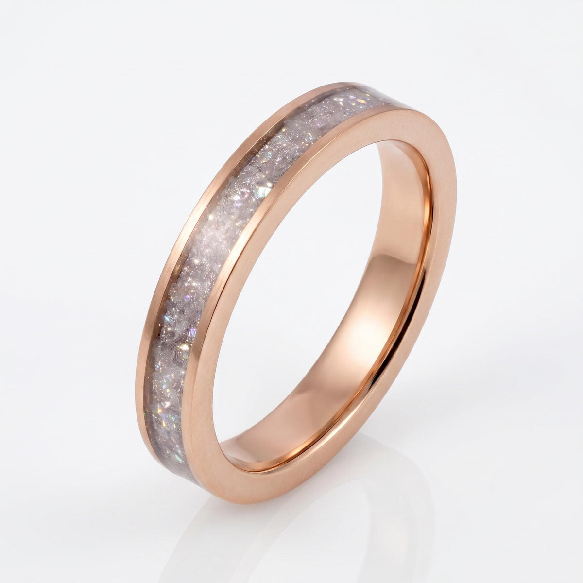 Moonstone Ring, Rose Gold Tungsten Ring, Rose Gold Wedding Ring, Mens Wedding Band, Womens Ring, Anniversary Ring, Engagement