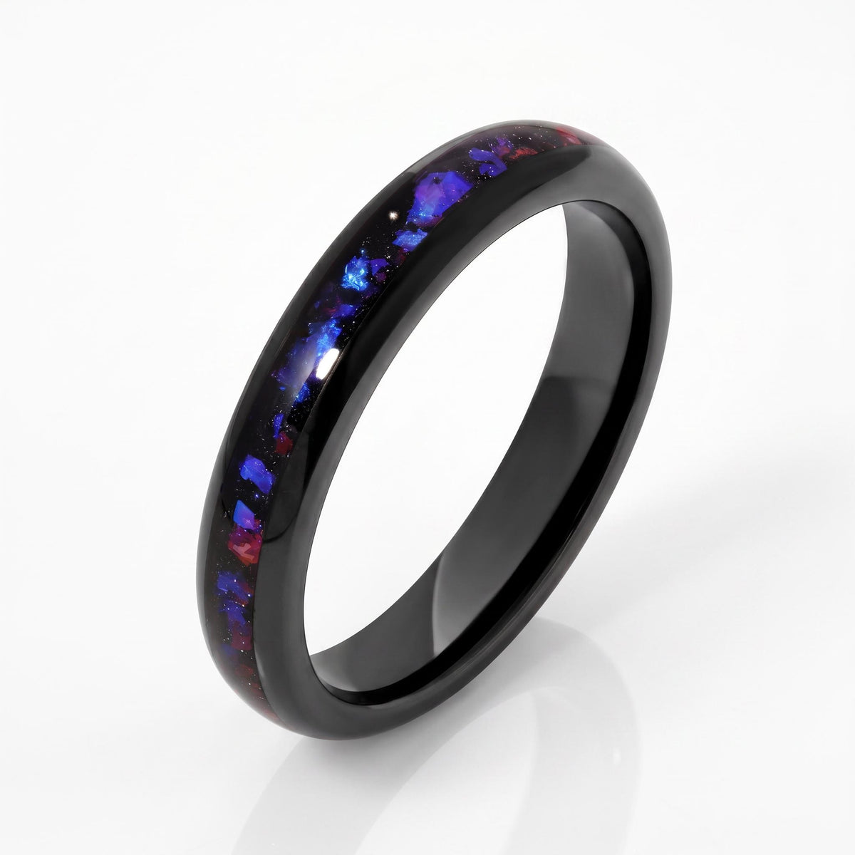 Nebula Ring, Space Ring, Galaxy Ring, Sandstone Ring, Mens Wedding Band, Womens Ring, Anniversary Ring, Engagement Ring, 4mm 