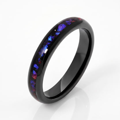 Nebula Ring, Space Ring, Galaxy Ring, Sandstone Ring, Mens Wedding Band, Womens Ring, Anniversary Ring, Engagement Ring, 4mm 