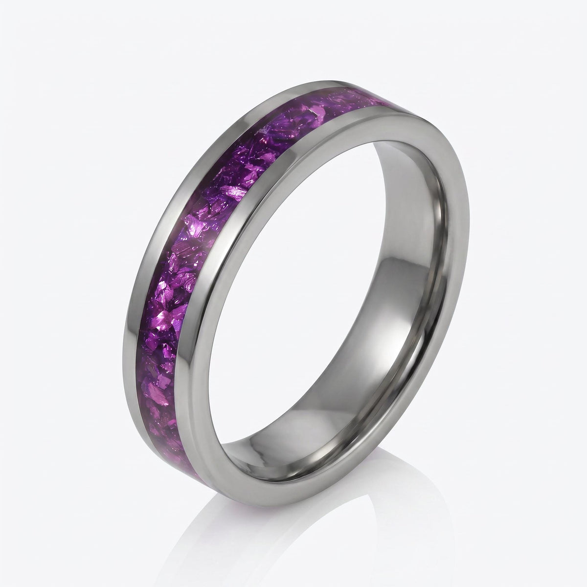 Alexandrite Ring, Silver Tungsten Ring, Silver Wedding Ring, Mens Wedding Band, Womens Ring, Anniversary Ring, 8mm Ring, 4mm 
